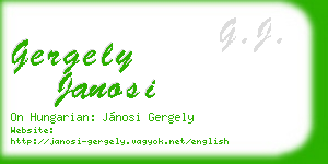 gergely janosi business card